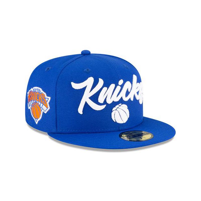 NBA New York Knicks Draft Alternate 59Fifty Fitted (NNN6771) - Blue New Era Caps